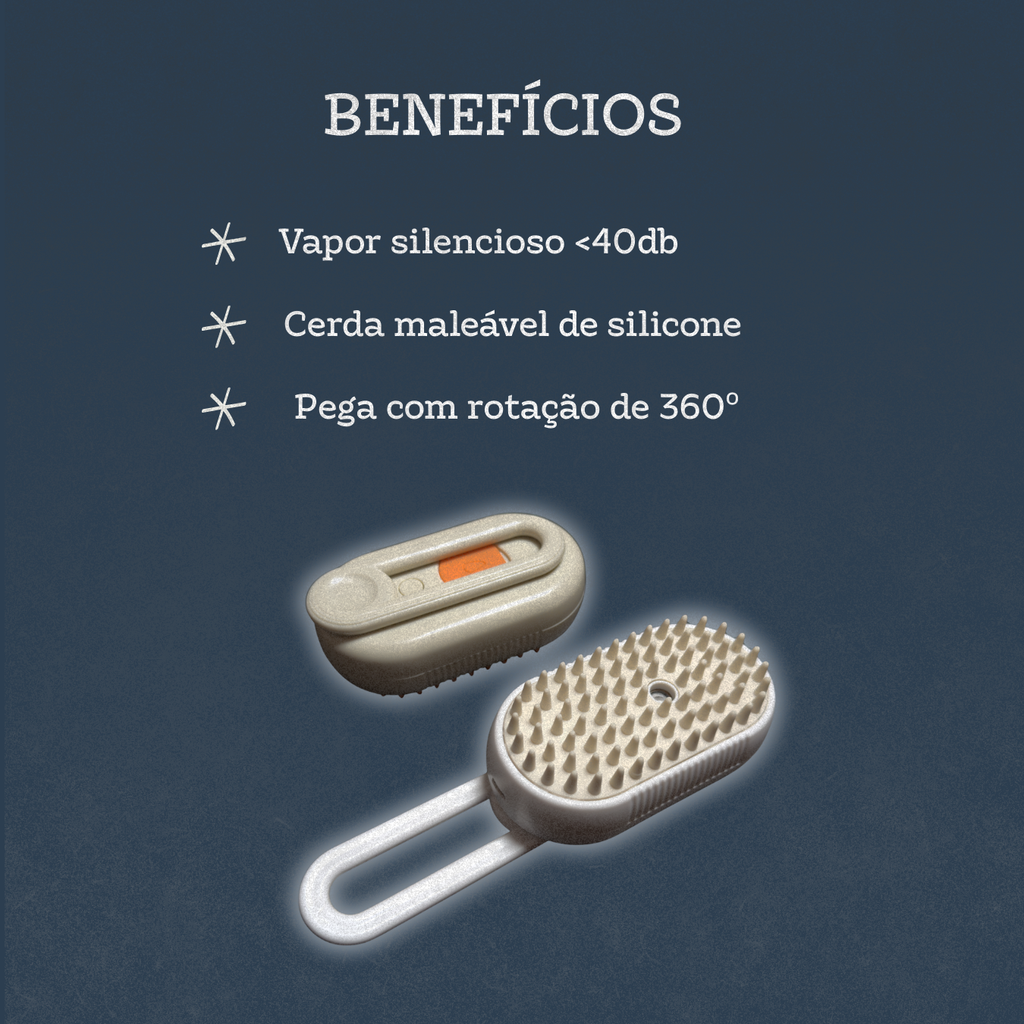 3 em 1 Escova Elétrica para Cães e Gatos