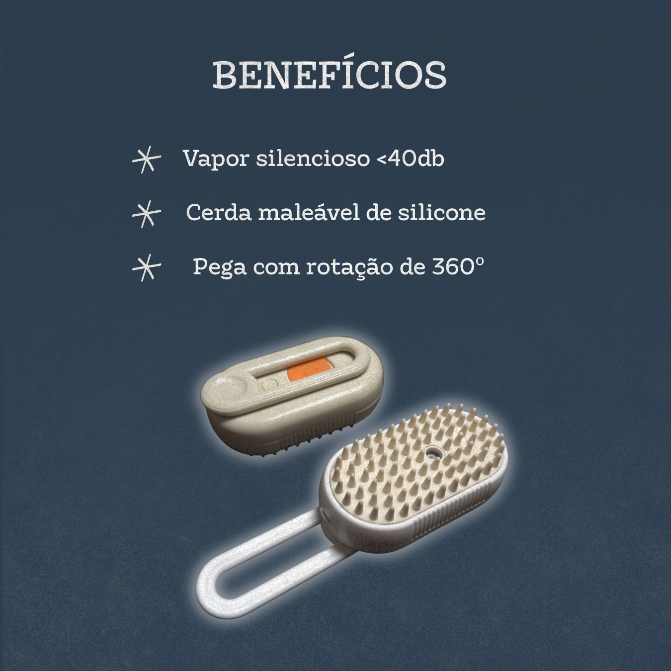 3 em 1 Escova Elétrica para Cães e Gatos