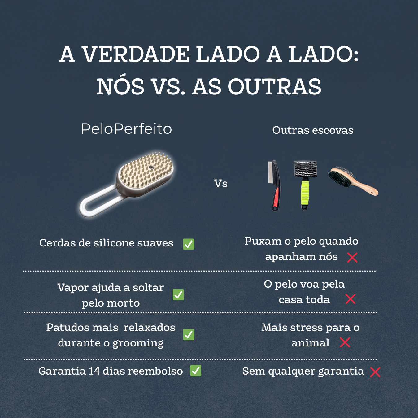 3 em 1 Escova Elétrica para Cães e Gatos